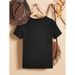 Pure Cotton Black T-Shirt for Men 1 PC Quote Coupon Print Crew Neck Comfortable Soft Fabric Men's Top_viptrois.com