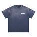 Men's Clothing T Shirt, 250g Heavyweight Pure Cotton, DJJJJ Round Neck, Short Sleeve, Loose Fit, Washed Gradient, BUUS Letter Print._viptrois.com