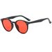 Men's Sunglasses Rice Nail Round Frame Sunglasses For Women High End Retro Fashion Versatile Sunglasses Simple Face Small Anti Blue Light Flat Glasses_viptrois.com