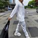 Men's suit autumn new casual knit suit men's summer loose long-sleeved shirt trousers men's wear_viptrois.com