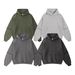 430GSM Distressed Hoodie – Oversized Washed Cotton Pullover With Raw Hem & Patch Pockets (S-XXL, Post-Apocalyptic Colorways)_viptrois.com