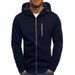 Men's Zip-Up Hooded Sweatshirt Jacket – Fleece Lined Athletic Pullover With Pockets, Casual Loose Fit Sportswear For Running Gym Outdoor_viptrois.com