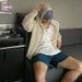 Pure High-End Cardigan Sweater For Men, Ins Style, High Street, Hooded, Hollow Knit, Summer Thin, Sun Protection, Couple's_viptrois.com