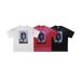 Amrican-styl Distrssd Gradint Short-slv T-shirt For Womn, Ovrsizd Loos Fit, Half-slv, Ins_viptrois.com