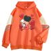 American Style Color Block Sweatshirt For Men, Loose Fit, Niche Monster Print Pullover, Cool And Stylish Outerwear_viptrois.com