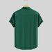 Men's Business Commuter Short Sleeved Shirt Summer Solid Color New Exclusive Green_viptrois.com