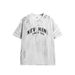 INF Men's Wear | 2024 Spring and Summer New Fashion Brand T-shirts Brushed Color Heavy Craft Loose Short Sleeve Imitation Silver Foam Printed T-shirt_viptrois.com