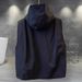 Men's Korean Style Hooded Vest Jacket – Lightweight Zipper Outerwear For Spring & Autumn_viptrois.com