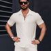 Men's Clothing Spring And Summer Short Sleeved Versatile Shirt Texture Casual Shirt_viptrois.com