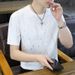 Summer 2025 New Gypsy Men's Short-sleeved T-shirt Crew Neck Trend Top Gradual Change Sequins Half-sleeved T-shirt_viptrois.com