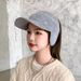 LazyZoom Women's Winter Warm Knitted Hat, Thickened Plush Baseball Cap, Cold-Proof Ear Protection Lei Feng Hat For Riding_viptrois.com