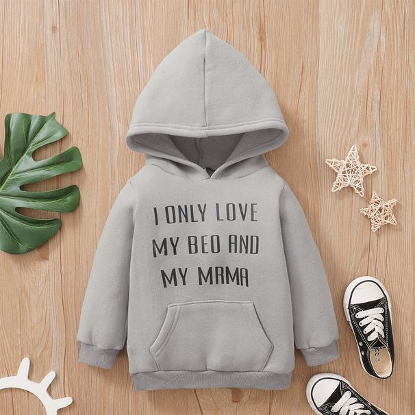 Babies' clothes baby autumn and winter style hooded long-sleeved sweater cotton long-sleeved letter top_viptrois.com
