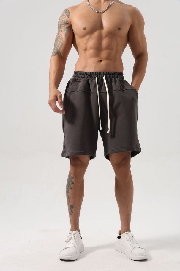 Men's Clothing Cotton Loose Shorts For Fitness And Leisure_viptrois.com