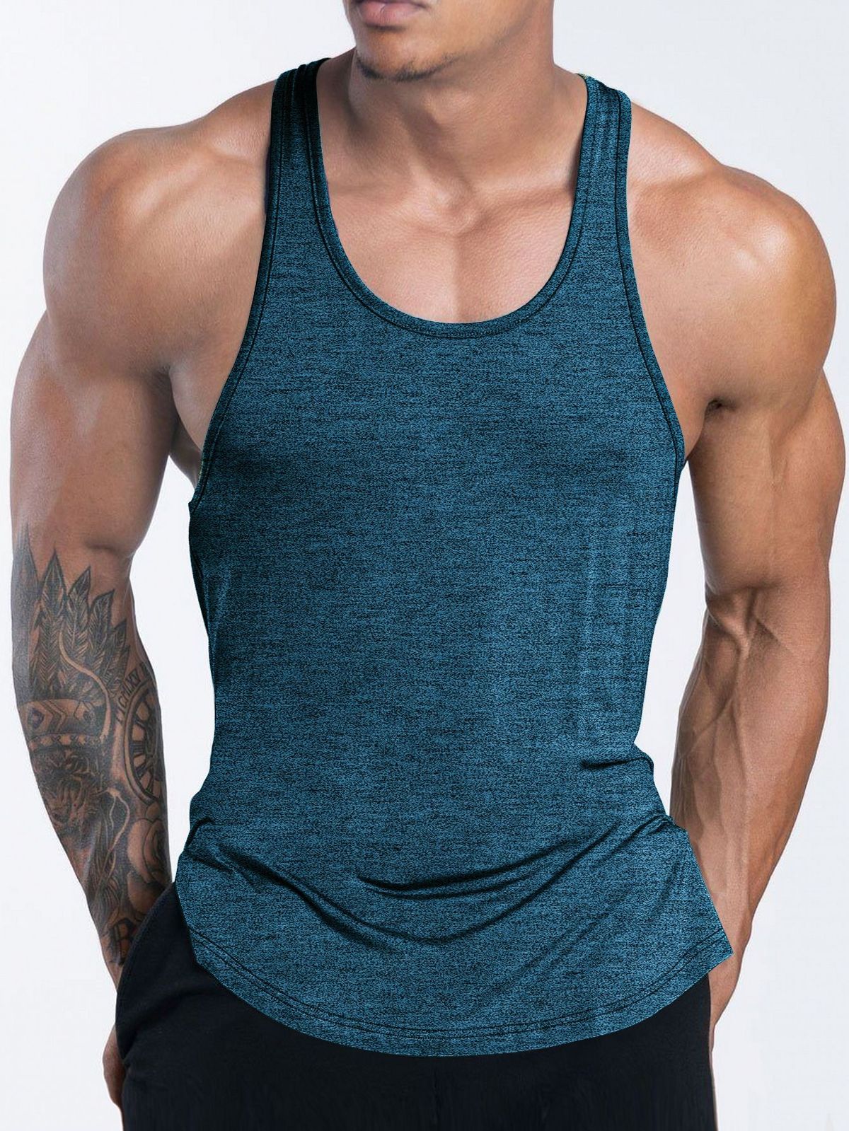 Men's Clothing Athletic Tank Top, Quick-Dry Workout Sleeveless Shirt For Gym Running Basketball_viptrois.com