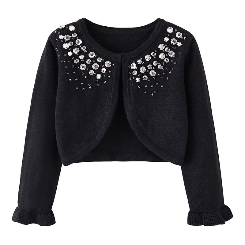 Handmade Beaded Sun Protection Cardigan For Girls 8-16Y – Lightweight Knit Summer Jacket, Airy & Stylish_viptrois.com