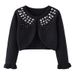 Handmade Beaded Sun Protection Cardigan For Girls 8-16Y – Lightweight Knit Summer Jacket, Airy & Stylish_viptrois.com