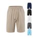 Men's Clothing Loose Large Horizontal Striped Jacquard Fabric Men's Casual Shorts Beach Pants_viptrois.com