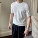 Men's Clothing Knitted Short Sleeved T Shirt Summer Thin Trendy Casual Clothes Design Temperament Short Sleeved T Shirt_viptrois.com