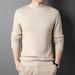 Semi-turtleneck Men's Slim-fit Sweater Men's Blue Bottom Sweater Men's Clothing_viptrois.com