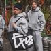 American Street Personality CD Pattern Printing Pocket Design Sweater Sweatpants Set Hoodie Y2K Tide_viptrois.com