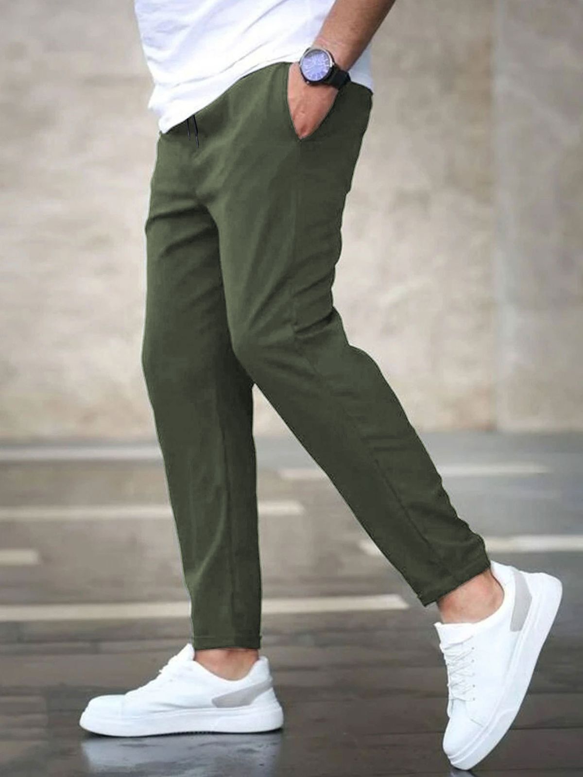 Men's Clothing Men's Casual Cropped Pants_viptrois.com