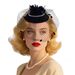 Cheongsam Headdress Shanghai Night Socialite Accessories Republican Bride Small Hat Retro Feather Hair Accessories_viptrois.com