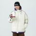 Youthful Korean Style Jacket Men With Drop Shoulder Sleeves, Hooded Cotton Coat Students, Trendy Brand, Casual Loose Fit_viptrois.com