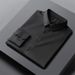 Men's Clothing Shirts Elastic Slim Fit Business Wear Free Ironing Shirts Solid Color Square Collar Formal Wear Shirts Long Sleeves_viptrois.com