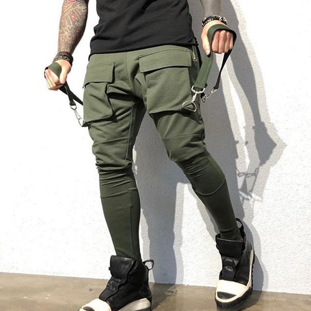 Men's European And American Cross-Border Hip-Hop Multi-Pocket Casual Sports Trendy Streetwear Jogger Pants Versatile_viptrois.com
