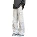 High-Quality Original Tie-Dye Jeans Men's High Street Cool Casual Tall Long Dirty White Straight-Leg Pants Trendy_viptrois.com