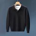 Men's Classic Polo Sweater – Slim Fit Collared Knit Top For Winter & Fall (M-3XL)_viptrois.com