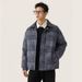 Men's Retro Winter Down Jacket With 90% White Duck Feather, Loose-Fit Polyester Coat For Casual & Outdoor (Coffee, Oxford Blue)_viptrois.com