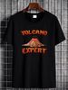 Volcano Expert Tee Funny Volano With Lava Shirt Geologist Gift Unisex T-Shirt Top For Everyday Wear Graphic Designer Clothes Fashion Summer Soft_viptrois.com