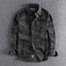Fashion Wash Camouflage N-style Workwear Long-sleeved Shirt Men's Double Pockets Casual Military Youth Blouse_viptrois.com