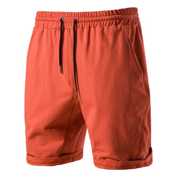 Summer Beach High Street American Pure Cotton Spor And Leisure Pan Men's Washed Looped Straight Leg Shor Five_viptrois.com