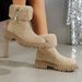 Large-size snow boots women's new autumn and winter short boots with wool and thick wear cotton shoes_viptrois.com