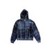 Men's Casual Plaid Zip up Hooded Sweatshirt Fashion Trendy 2541 Retro Style European And American Style Cross Border Wholesale_viptrois.com