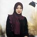 Women's Hijab solid color chiffon long scarf pullover single layer ruffle women's wrap comfortable scarf women's_viptrois.com