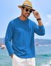 Cross-Border Exclusive Basic Long Sleeve T-Shirt Men, Pure Cotton, Drop Shoulder, Crew Neck, Pullover, Inner Layer, Base_viptrois.com