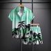 Men's Clothing New Hawaiian Floral Beach Shirt Men's Short Sleeved Summer 3D Printing Casual Loose Foreign Trade Cross Border Shirt Shorts_viptrois.com
