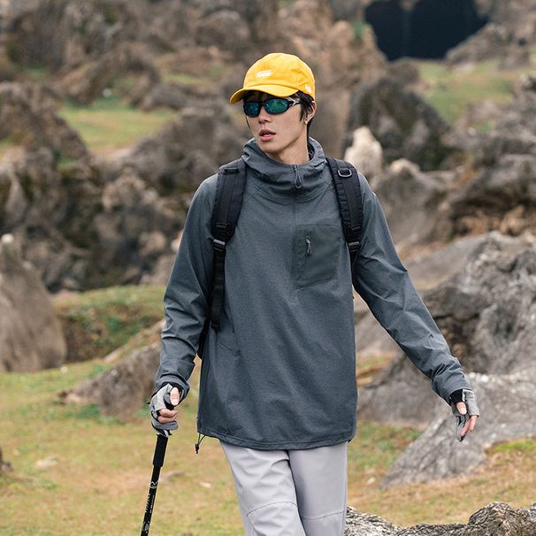 Men's Clothing Mountain Outdoor Sports Quick Drying Long Sleeved T Shirt Waterproof Mountaineering Fitness Casual Coats_viptrois.com