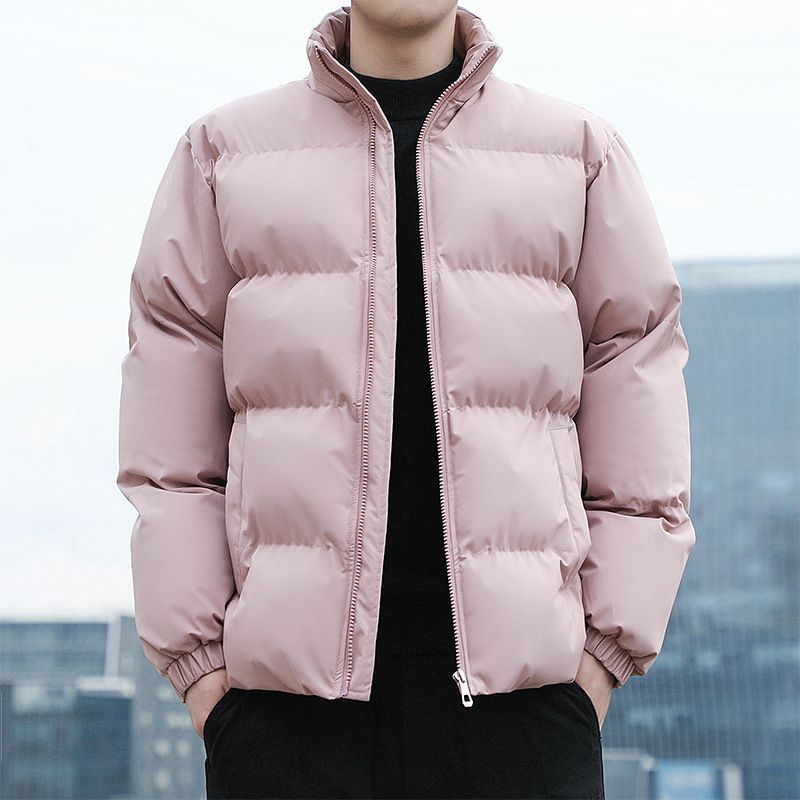 Men's Oversized Cotton Padded Jacket – Korean Streetwear Style Winter Coat With Stand Collar (7 Sizes, 4 Trendy Colors)_viptrois.com