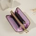Wallet Card Cases Women Wallet Leather Colorblock Retro Double Zipper Large Capacity Clutch Fashion Multi Card Slot Mobile Phone Bag_viptrois.com