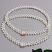 French retro pearl belt women's dress sweater accessories girdle versatile white elegant waist elastic chain_viptrois.com