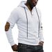 Men's Textured Hoodie – Heavyweight Pullover Sweatshirt With Raised Geometric Pattern, Oversized Streetwear (White/Navy/Beige/Dark Grey/Black)_viptrois.com