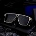 Stylish Square-framed Vintage High-grade Sunglasses For Men_viptrois.com