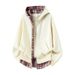 Trendy Unisex Hooded Zip-Up Shirt Jacket With Plaid Design – Oversized Fit, Two-Way Zipper, Perfect For Casual Wear_viptrois.com