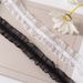 Ballet Style Pearl Bow Lace Fungus Ruffle Shoelaces Suitable For Ballet Shoes T Head_viptrois.com