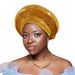 new feather hot stamping Nigerian wedding heavy duty laminated multi layer African turban hat_viptrois.com