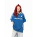 Men's Short-sleeve T-shirt For Summer, High Street Style, Color-blocking, Oversized, Trendy, Loose And Casual_viptrois.com